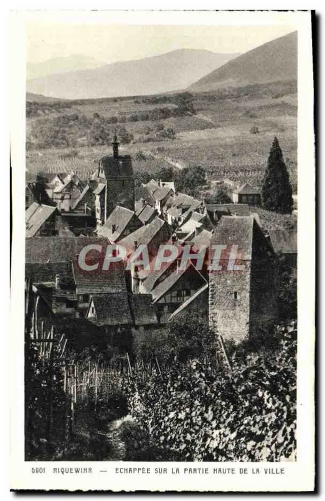Riquewihr — Ausblick auf den oberen Teil der Stadt - Vorderseite