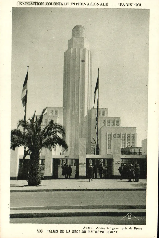 Palast der Metropolitischen Sektion — Internationale Kolonialausstellung — Paris 1931 — Audouul, Arch. - Vorderseite