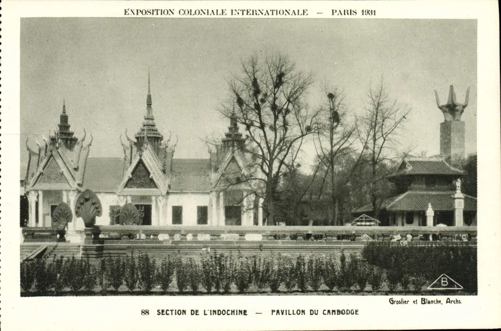Pavillon des Kambodschas — Internationale Kolonialausstellung — Paris 1931 - Vorderseite