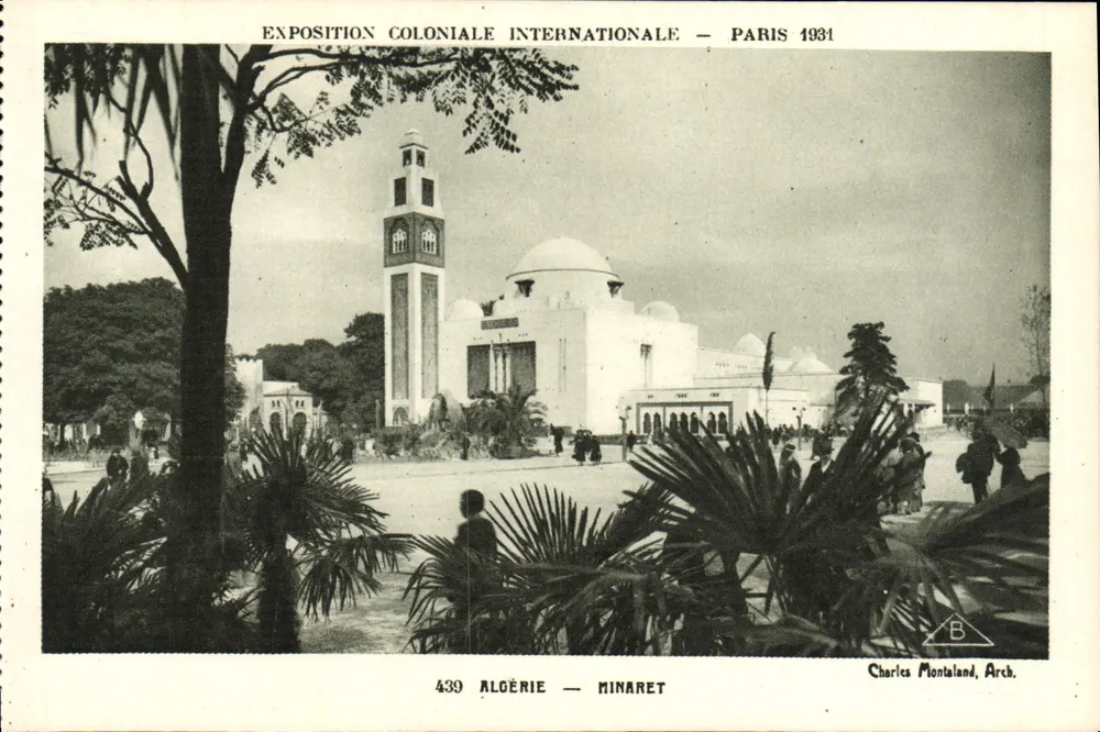 Algerien — Minaret — Internationale Kolonialausstellung — Paris 1931 — Charles Montaland, Arch. - Vorderseite