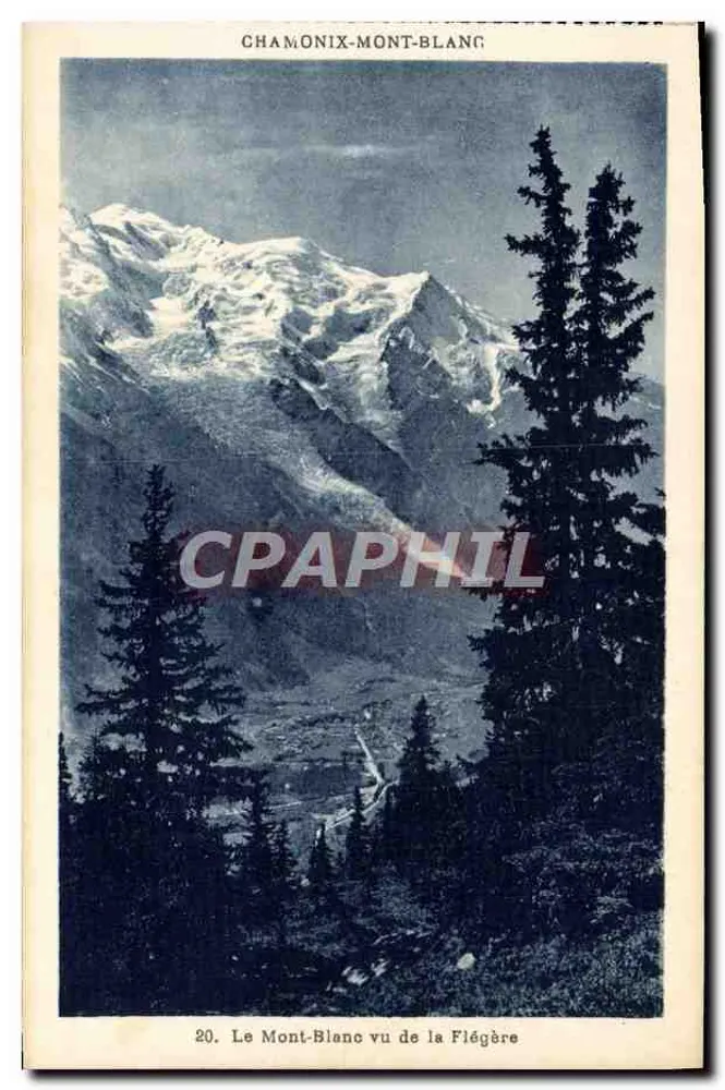 Mont-Blanc von der Flégère aus gesehen — Chamonix-Mont-Blanc — G. Tairraz phot.-edit., Chamonix-Mont-Blanc - Vorderseite
