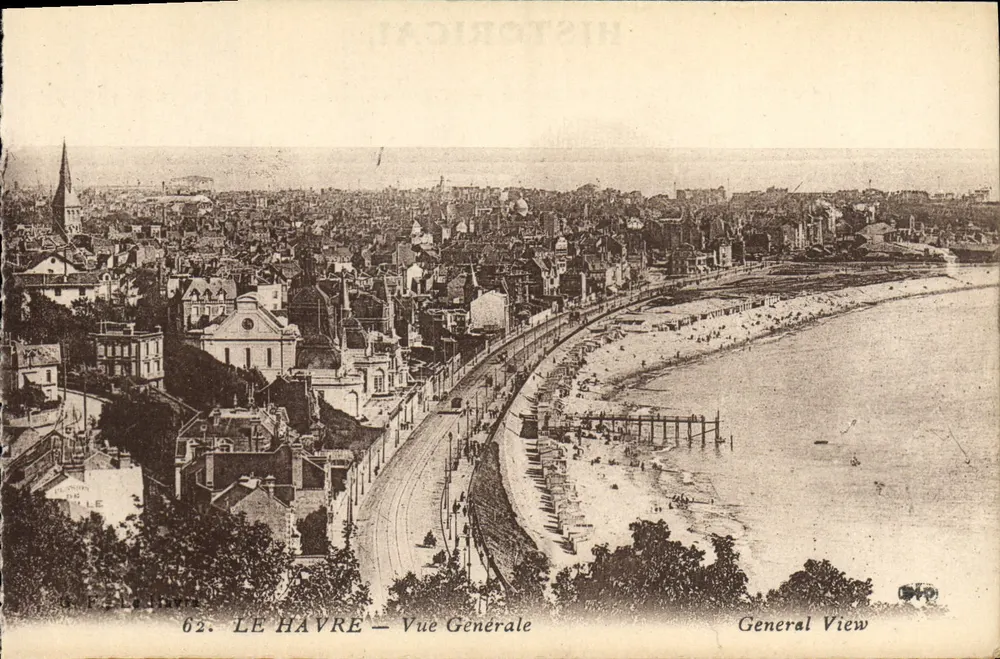 Le Havre — Vista Geral — Editor S. F. Lefebvre, n° 62 - Frente