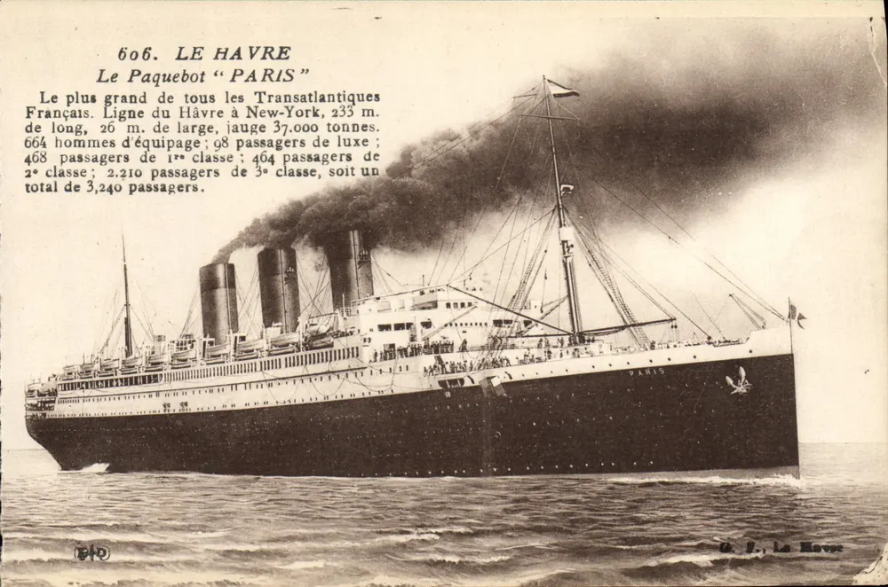 Le Havre — Der Dampfer "Paris" — G. H., Le Havre - Vorderseite
