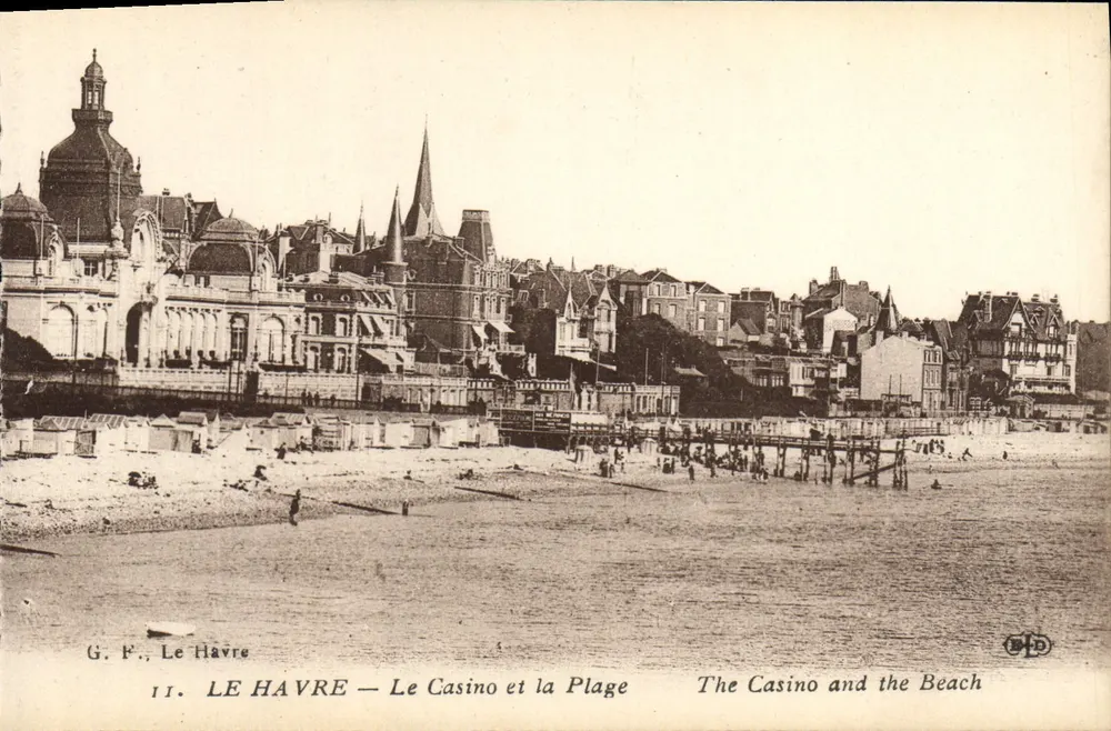 Le Havre — O Casino e a Praia — G. F., Le Havre - Frente