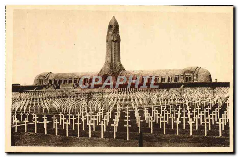 Ossuar von Douaumont — Ossuar und Nationalfriedhof — 17.000 Gräber — Edition des Ossuar-Comités, Nancy - Vorderseite