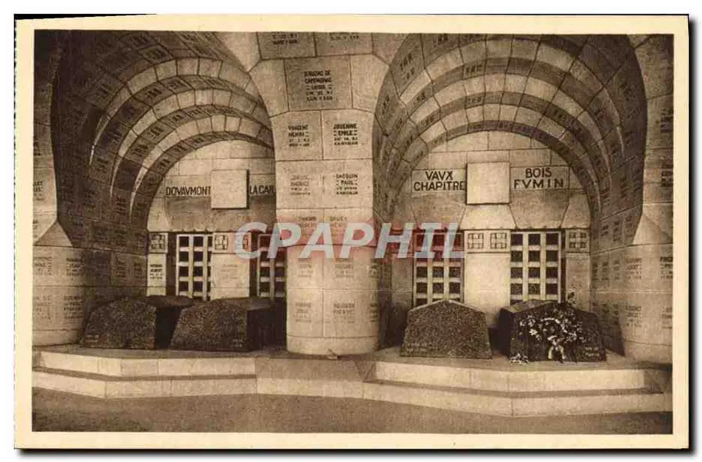 Douaumont — Cripta das Alvéolas Duplas — Edição do Comitê do Ossuário, Thionville - Frente