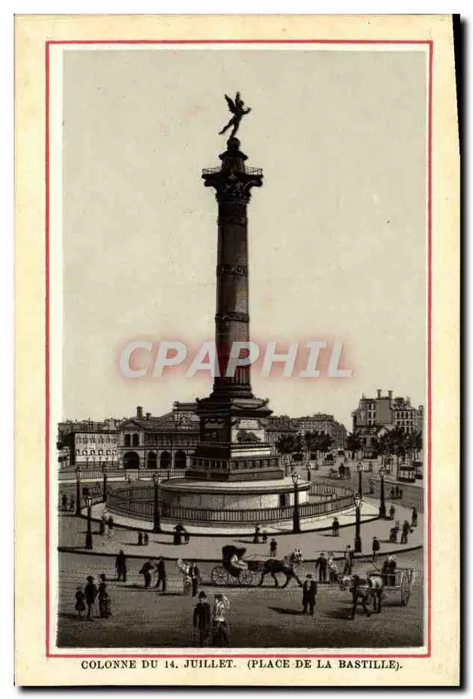 Säule des 14. Juli — Place de la Bastille — ohne Verlag oder sichtbare Nummer - Vorderseite
