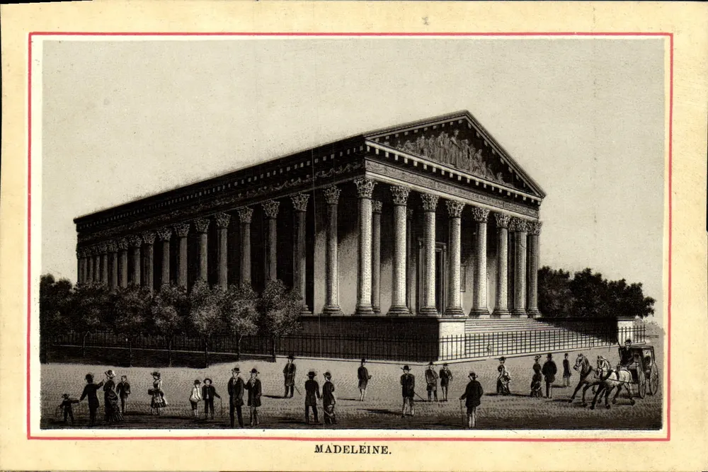 Igreja da Madeleine — Paris — gravura - Frente