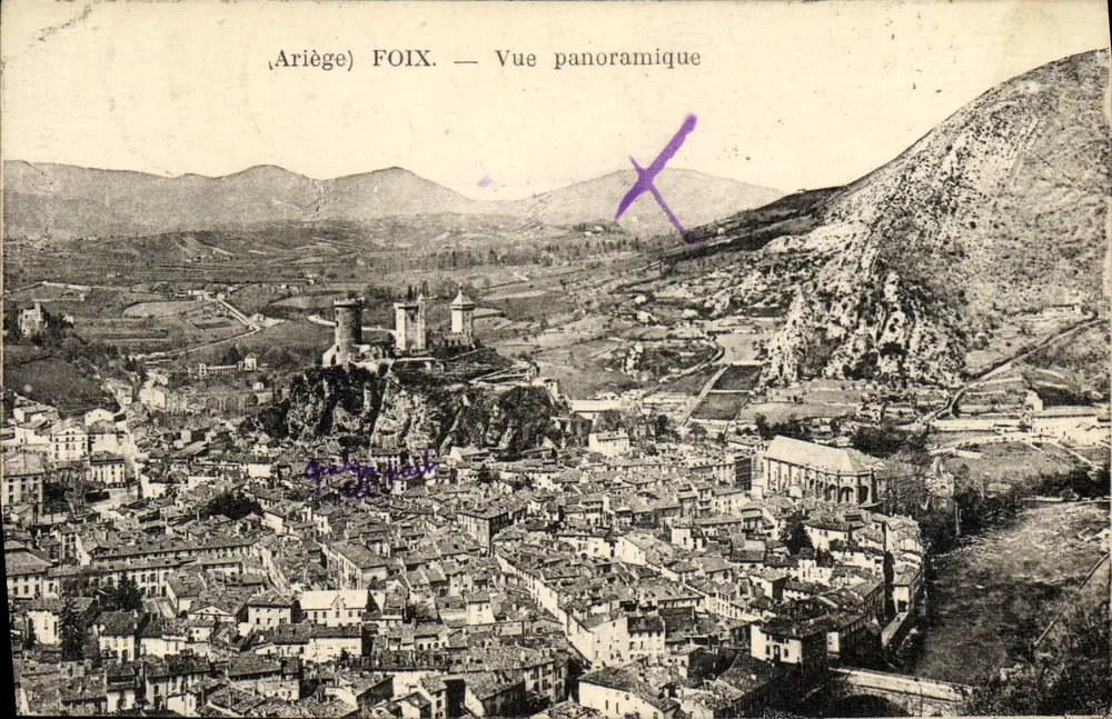 Foix — Vista panorâmica — (Ariège) — editor não identificado - Frente