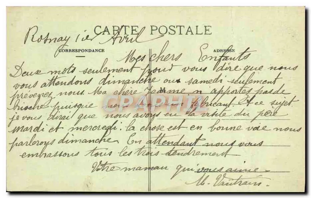Rosnay-l'Hôpital (Aube) — La Place — La Mairie — Sammlung Vautrain - Rückseite