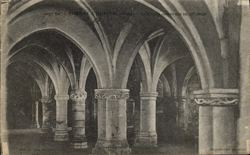 Rosnay l'Hôpital - Krypta zbudowana w XI wieku — Wyd. A. Vautrin, nr 8-177 bis - Awers