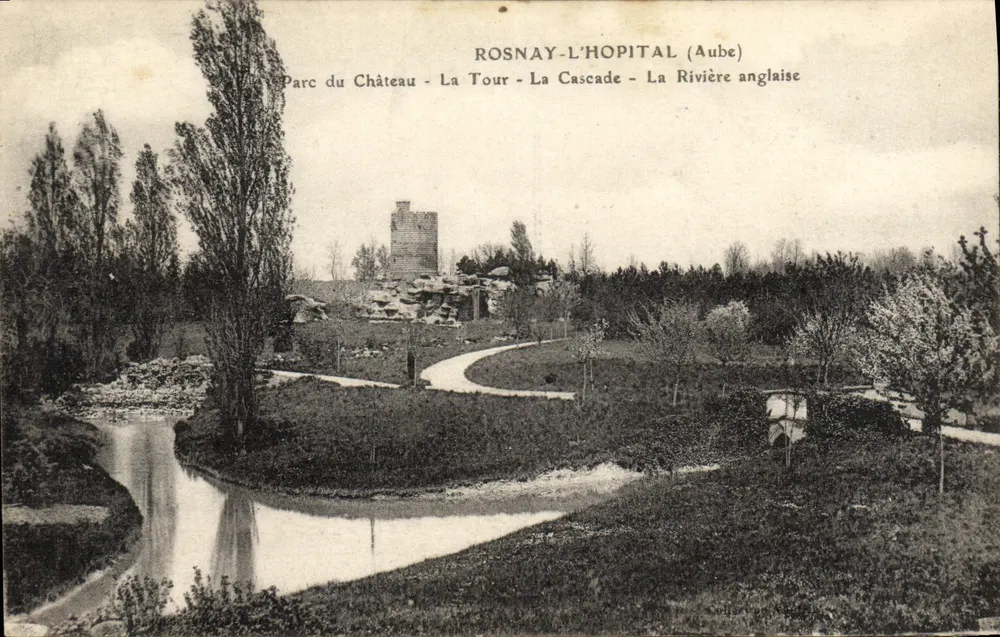 Rosnay-l'Hôpital (Aube) — Park des Schlosses, Die Turm, Die Wasserfall, Die englische Fluss — unbekannter Verlag - Vorderseite