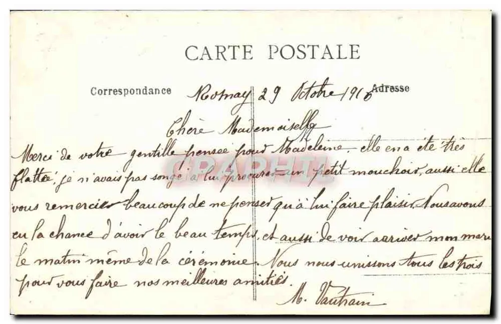 Rosnay-l'Hôpital (Aube) — A Cripta construída no século XII — Vautrain, B-177 bis - Verso