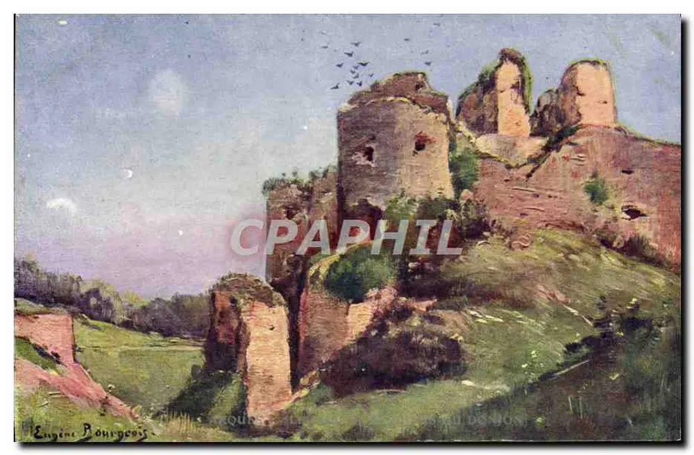 अर्क्स के किला के अवशेष - नॉर्मंडी - ई. बूर्जोइस द्वारा, श्रृंखला VIIb, संख्या 6 - आगे