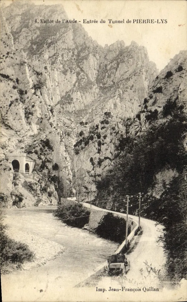 Tal der Aude - Eingang zum Tunnel Pierre-Lys — Imp. Jean-François Quillan, n°4 - Vorderseite