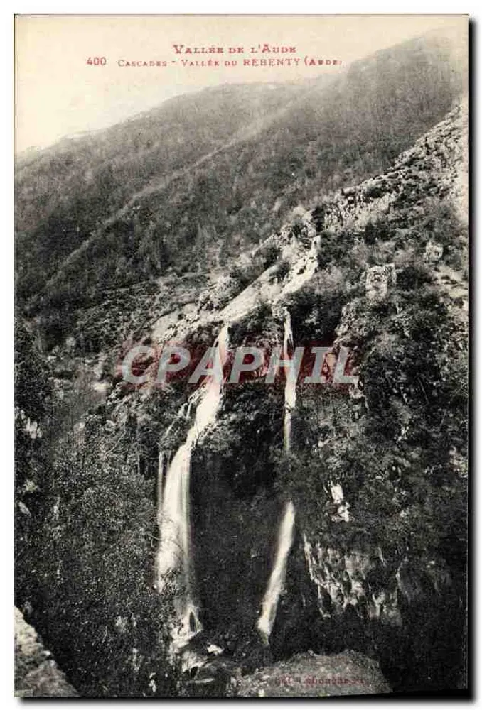 Cascadas - Valle del Rebenty (Aude) — editor M. Lhondre, n° 400 - Anverso