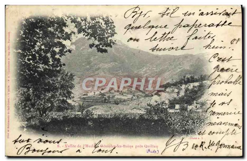 Tal der Hudet - Génicolas-les-Bains in der Nähe von Quillan (Aude) — Serie S, herausgegeben von den Établissements du Sud-Ouest, Aufnahme A.7 - Vorderseite