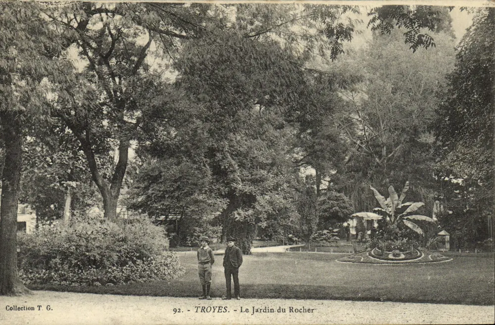 Troyes - Le Jardin du Rocher — Collection T. G., n° 92 - Frente