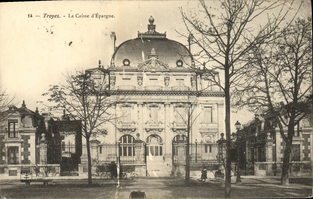 Troyes — La Caisse d'Épargne — éditeur R.W. RANCY, n°14 - Frente