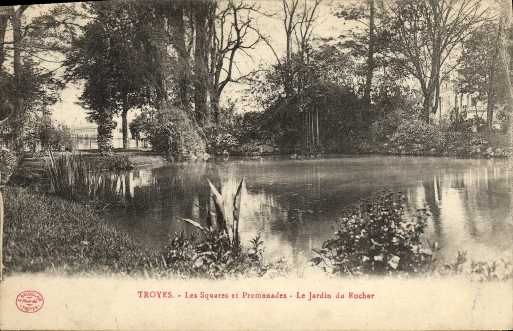 Troyes - Die Squares und Promenaden - Der Garten des Rocher — Verleger Braunolac - Vorderseite