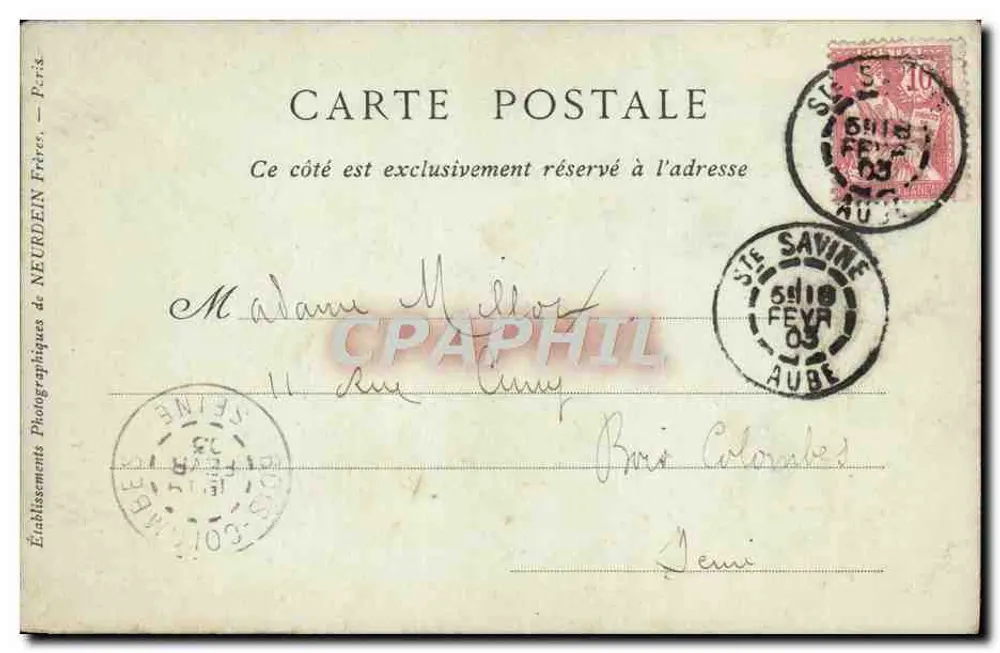 Altes Troyes — Die Katzengasse — Collections ND. Phot. - Rückseite