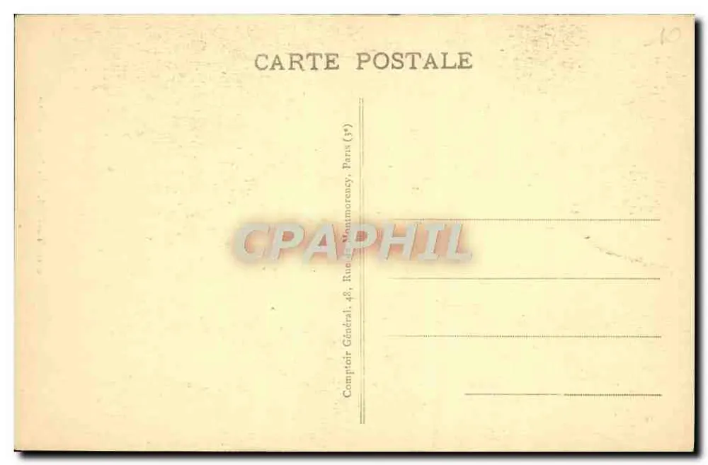 Troyes - A Rue des Chats — vista de rua pavimentada com várias pessoas — editor Comptoir Général, n° 919 - Verso