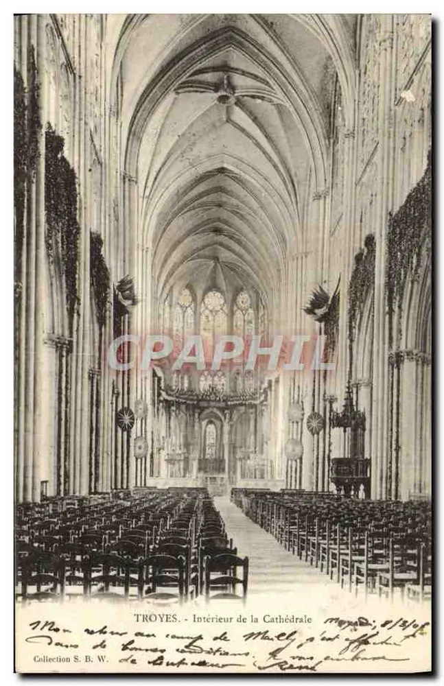 Troyes — Interior da Catedral — Coleção S. B. W. - Frente