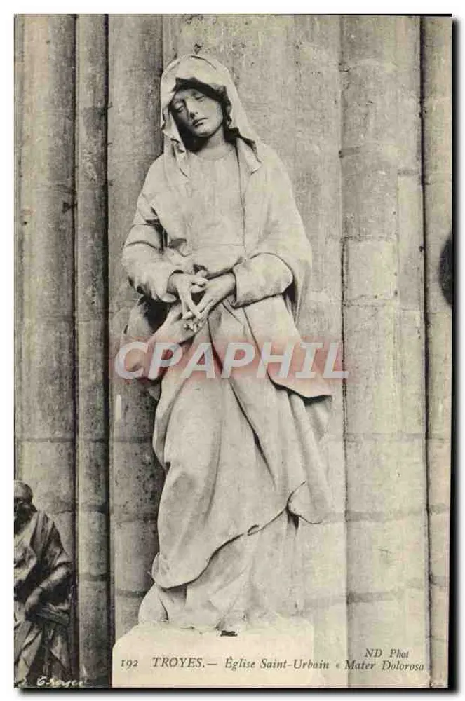 Troyes — Kirche Saint-Urbain — Statue der Jungfrau Mater Dolorosa — ND Phot - Vorderseite