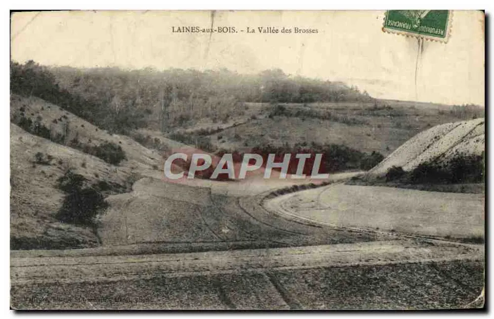 LAINES-aux-BOIS — La Vallée des Brosse — Éditeur : L'Imprimerie de Laines-aux-Bois, n° 1234 - Frente