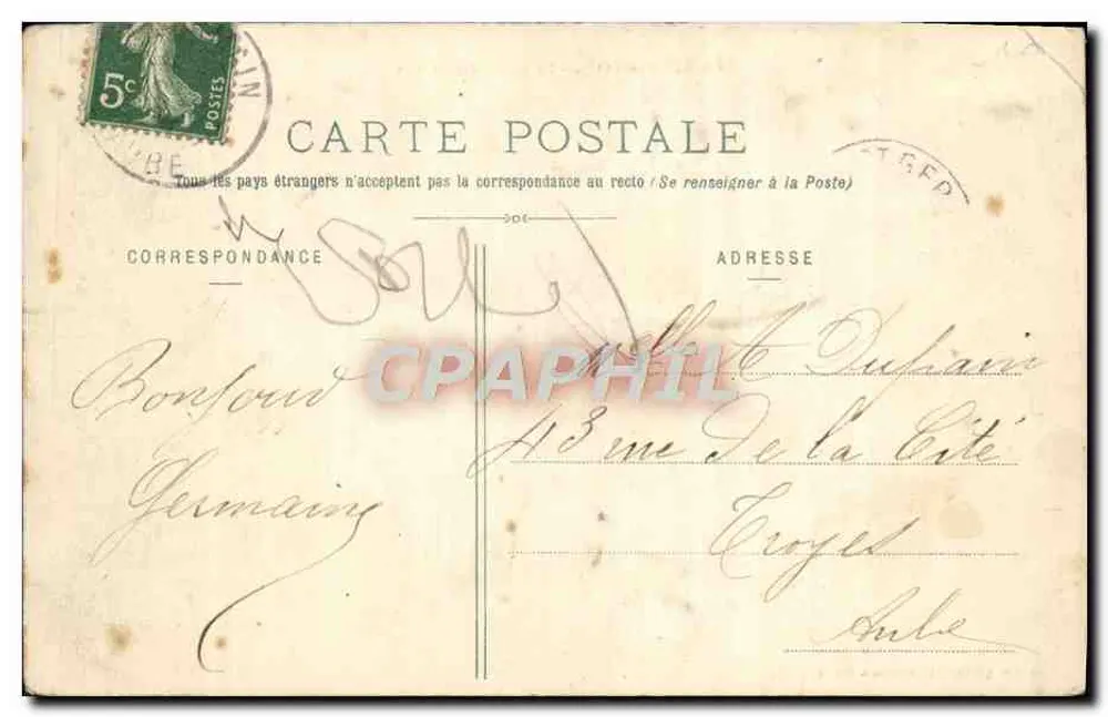 LAINES-aux-BOIS — La Vallée des Brosse — Éditeur : L'Imprimerie de Laines-aux-Bois, n° 1234 - Verso