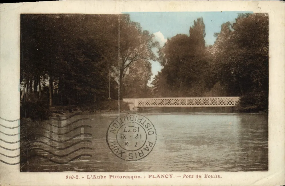L'Aube Pittoresque — Pont du Moulin à Plancy — éditeur L'Aube Pittoresque, n° 940-2 - Frente