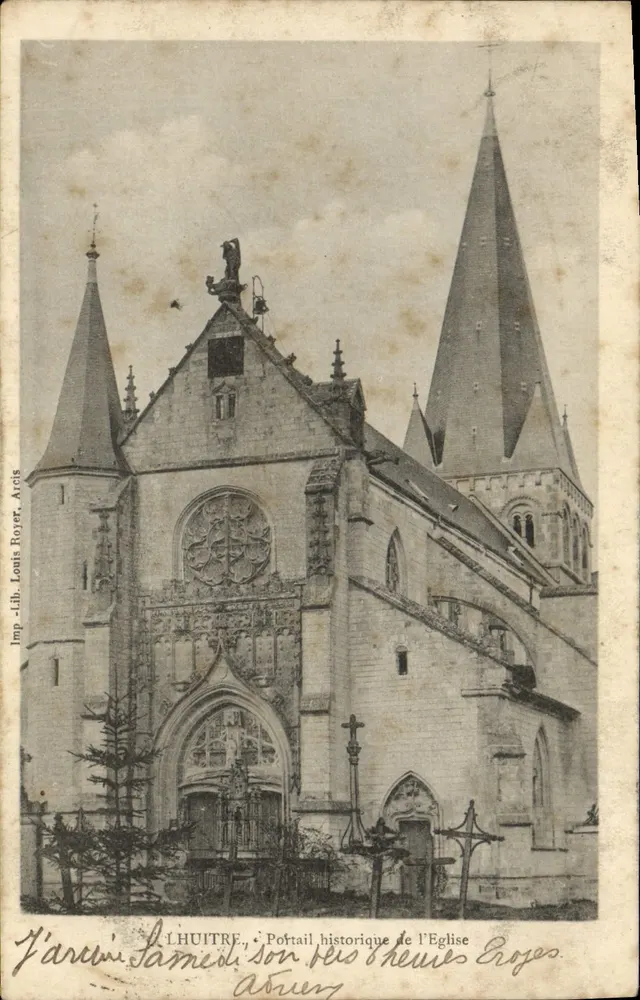 Der Austern — Historischer Portal der Kirche — Imp. Louis Royer, Arçit - Vorderseite