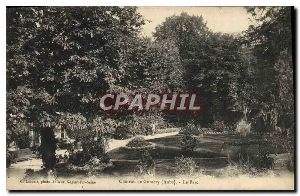 Castelo de Gumery (Aube) - O Parque — G. Lacoste, fotógrafo-editor, Nogent-sur-Seine - Frente