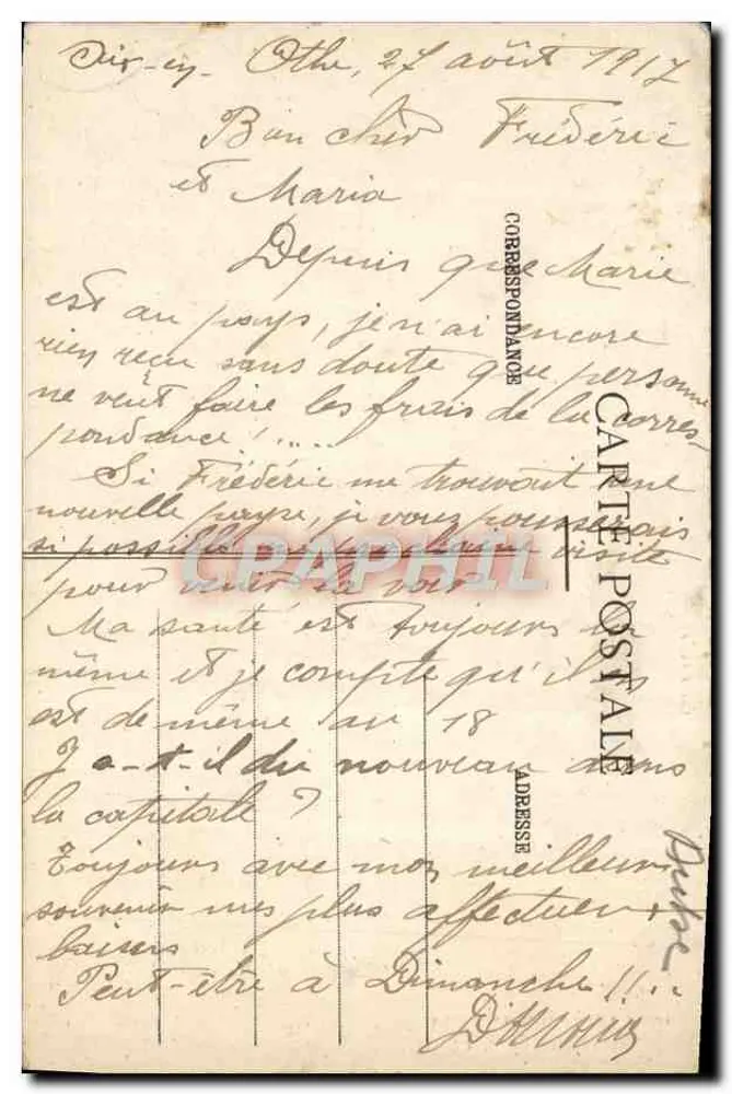 Denkmal der Familie Millot — AIX-EN-OTHE (Aube) — Cliché André - Rückseite