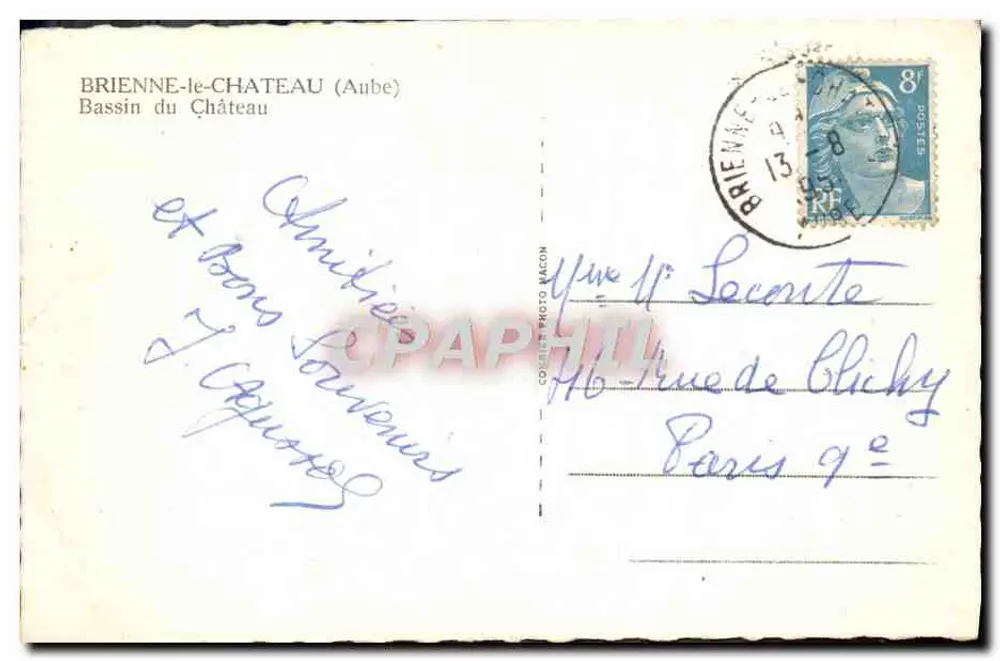 Brienne-le-Château — Bassin du Château — éditeur : Conseil Photo Macon - Verso