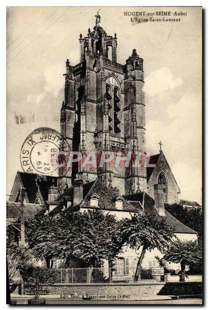 Nogent-sur-Seine (Aube) — Kirche Saint-Laurent — Verleger Stroh - Vorderseite