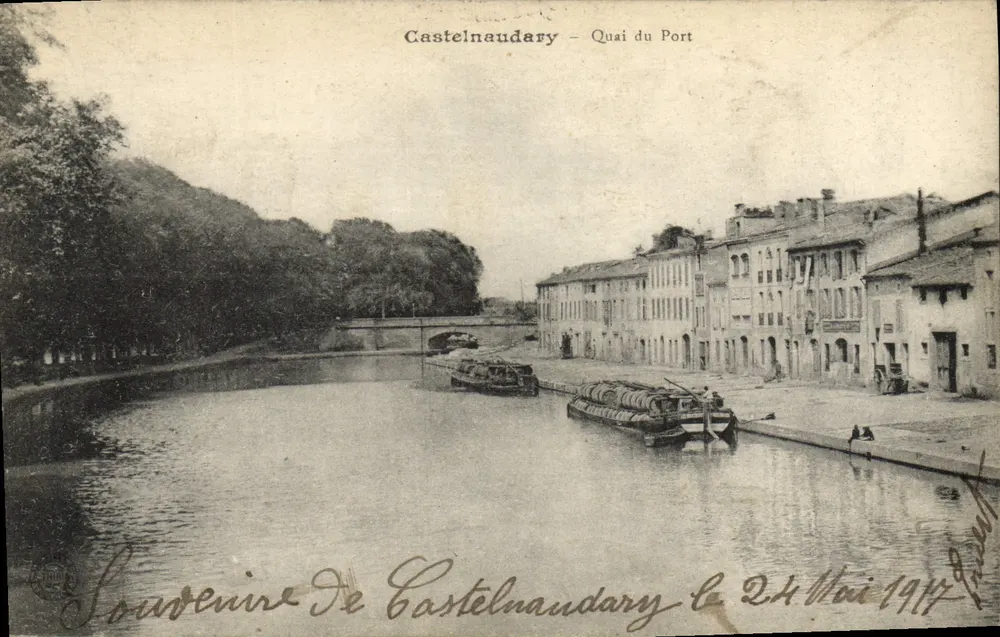 Castelnaudary — Quai des Hafen — Verlag Estève - Vorderseite