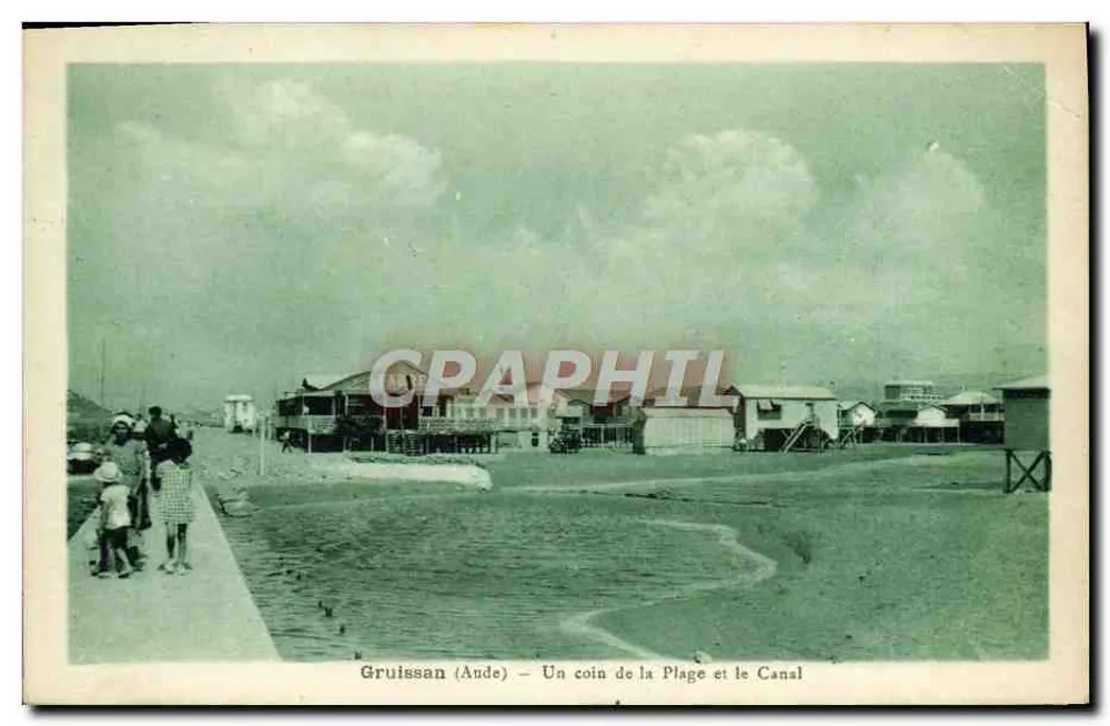 Gruissan (Aude) — Ein Stück der Strandpromenade und des Kanals — L. Monnier, Lirepeisset - Vorderseite