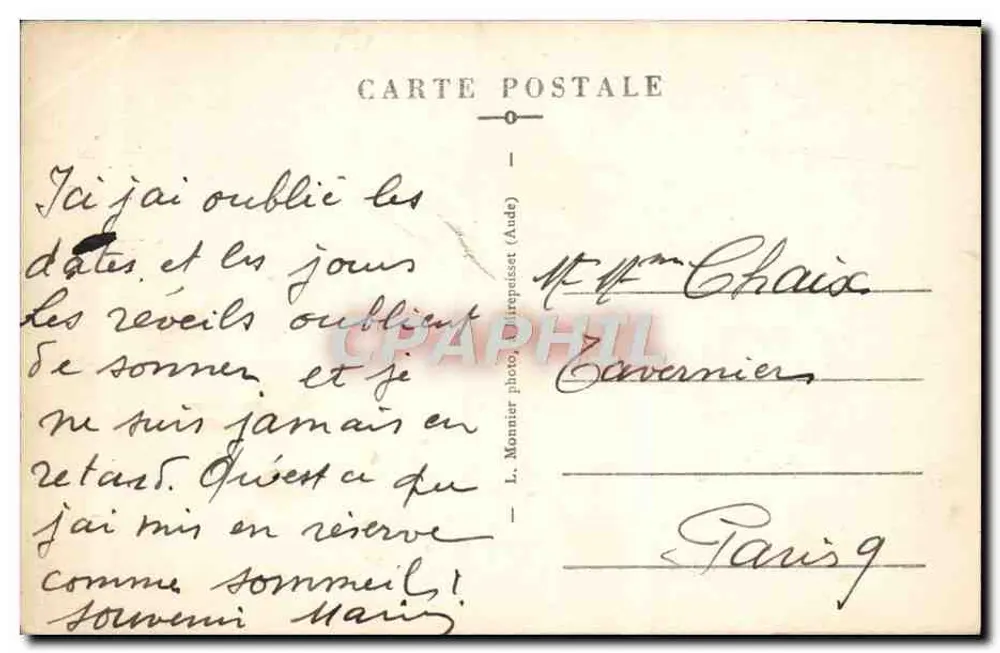 Gruissan (Aude) — Ein Stück der Strandpromenade und des Kanals — L. Monnier, Lirepeisset - Rückseite