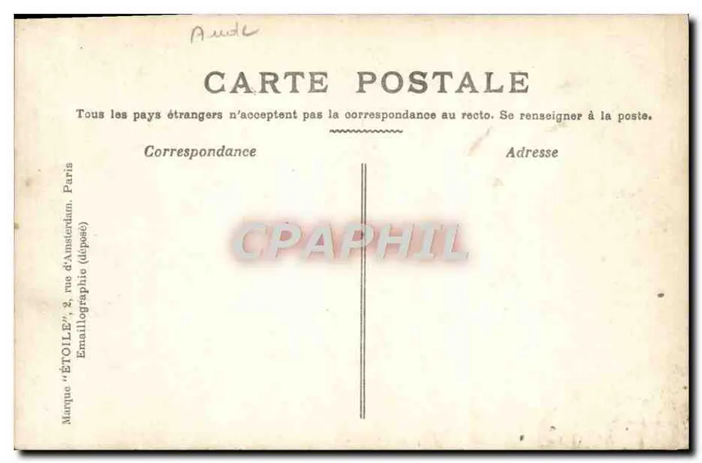 NARBONNE - CATEDRAL DE SÃO JUSTO, O CLOISTRO — editor 'ÉTOILE', Paris - Verso