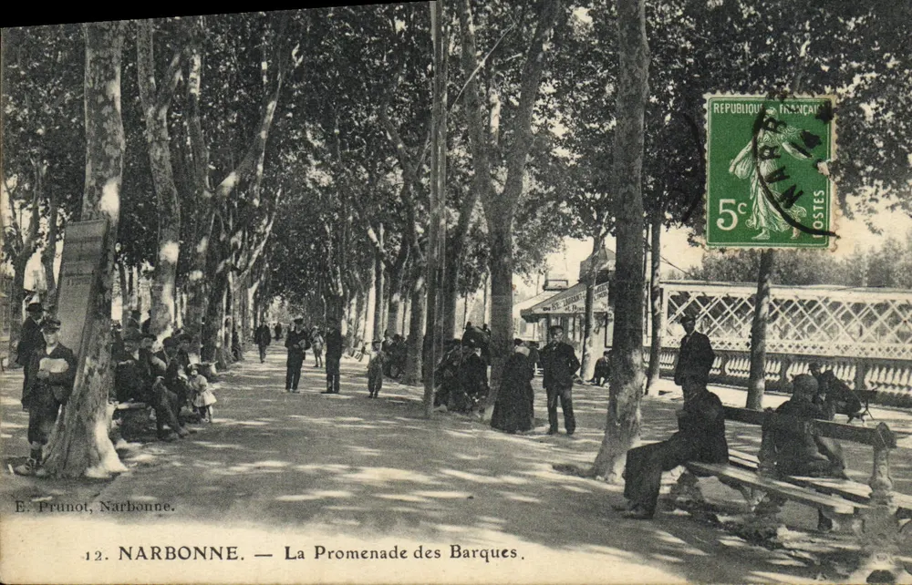 NARBONNE — A Promenade das Barcas — E. Prunot, n°12 - Frente