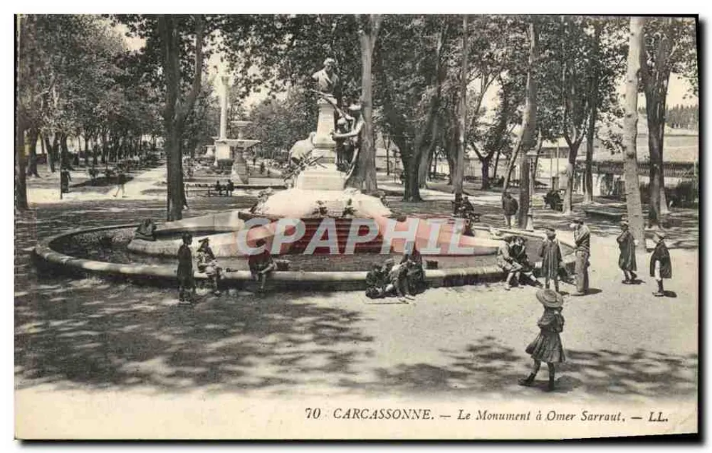 Carcassonne — Denkmal für Omer Sarraut — LL. n°70 - Vorderseite