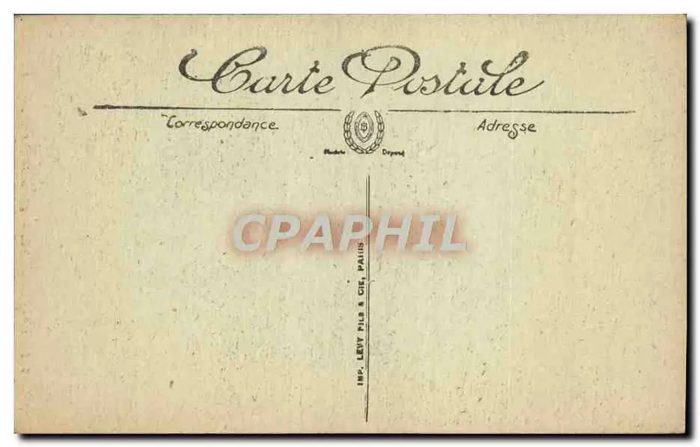 Carcassonne — Entrada do Castelo — LL. — Imp. Levy Fils & Cie, Paris - Verso