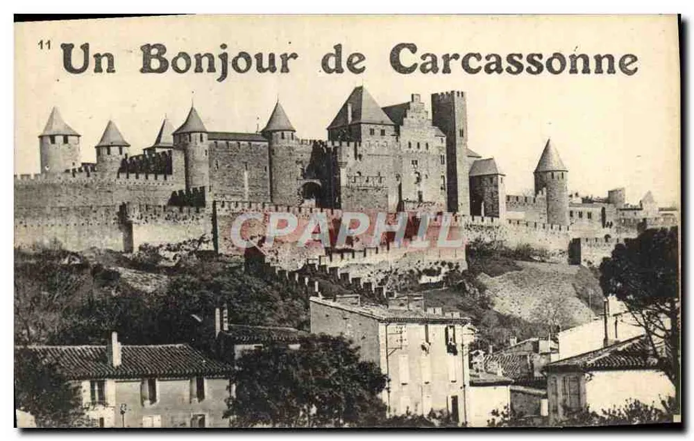 Carcassonne — Castelo forte — Carta postal n°11 - Frente