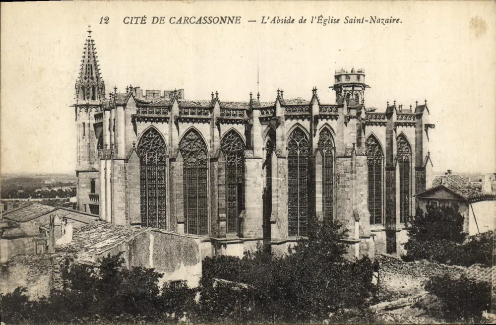 Stadt Carcassonne — Die Apsis der Kirche Saint-Nazaire — Verlag Lévy Fils & Cie, Paris, Nr. 12 - Vorderseite