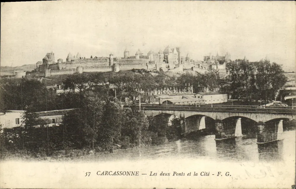 Carcassonne — Os Dois Pontes e a Cidade — F. G. - Frente
