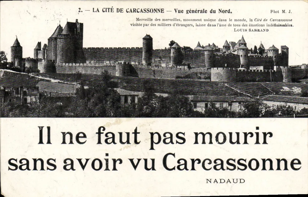Carcassonne — Allgemeiner Blick aus dem Norden — Phot M.J. - Vorderseite
