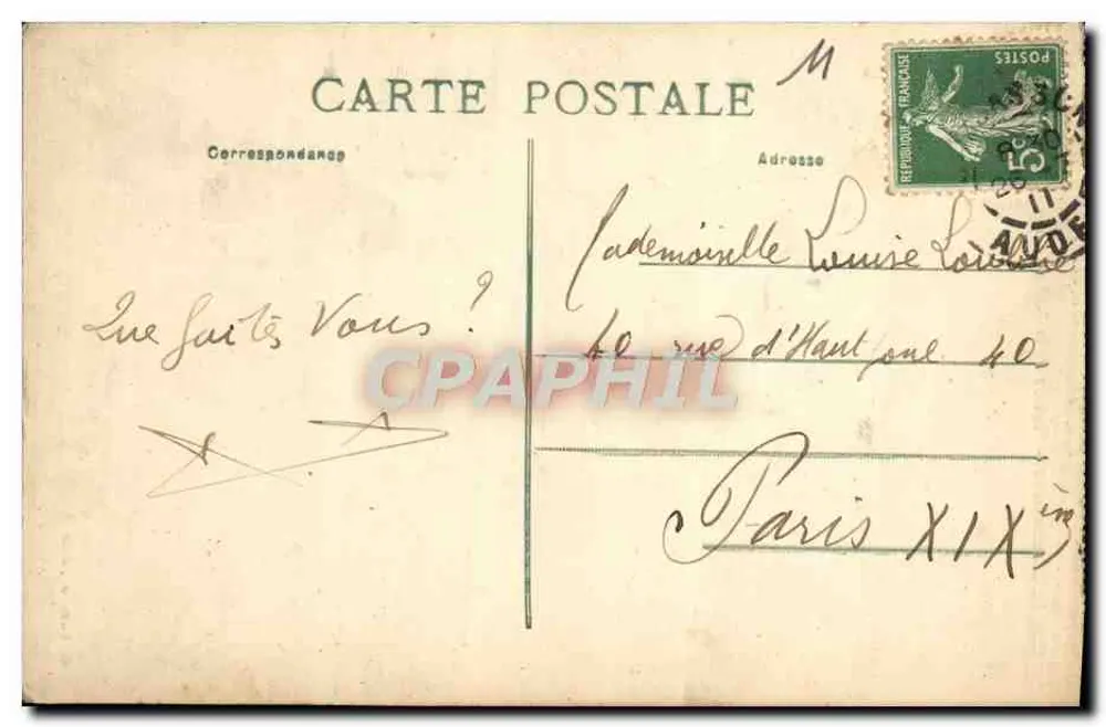 Cidade de Carcassonne — Subida da Porta de Aude — Gazzano, n° 111 - Verso