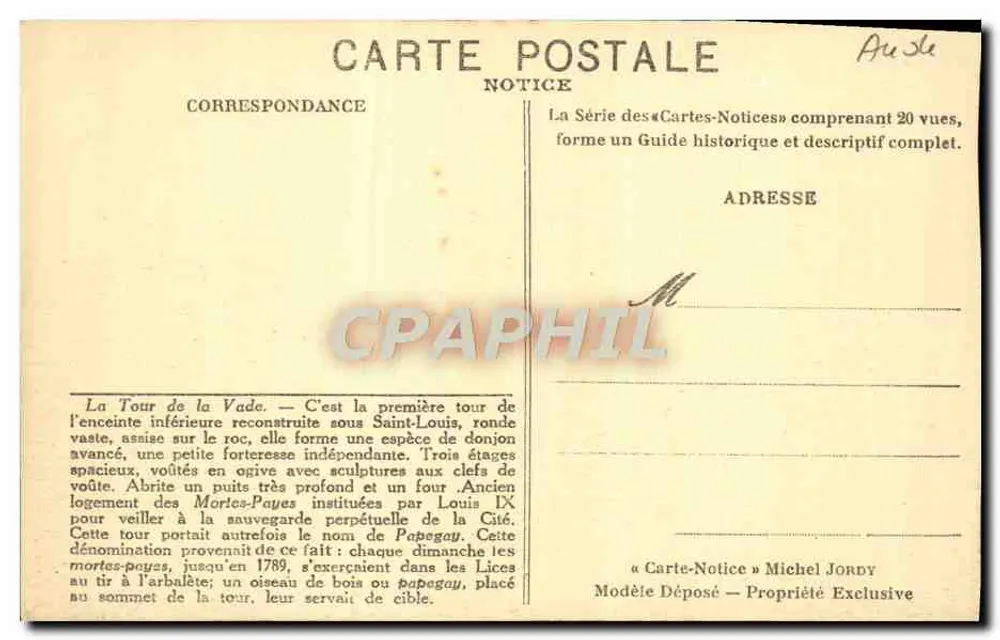 Carcassonne — Torre da Vade — Nota n°16 - Verso