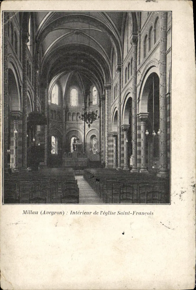 Millau (Aveyron) — Intérieur de l'église Saint-François — éditeur Gill - Vorderseite